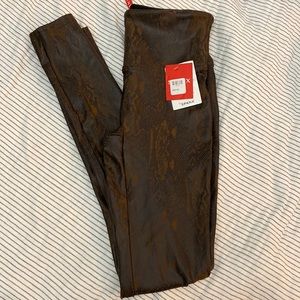 Spanx Faux Leather Snakeskin leggings